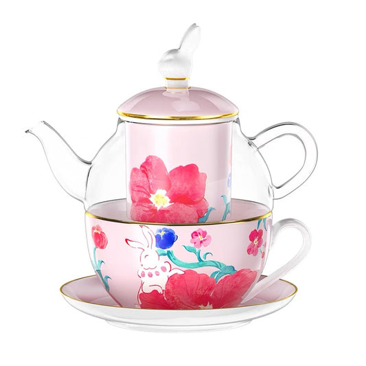 Nutcracker Mother & Child Teapot Set – English Afternoon Tea Teapot, Cups & Saucers Set