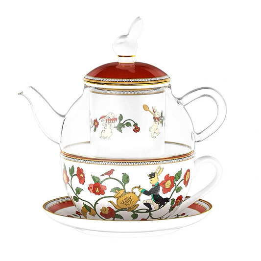 Nutcracker Mother & Child Teapot Set – English Afternoon Tea Teapot, Cups & Saucers Set
