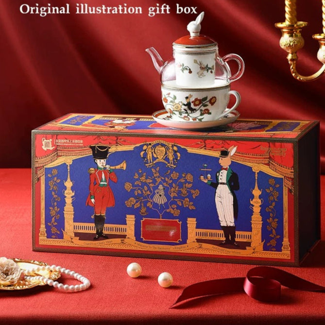 Nutcracker Mother & Child Teapot Set – English Afternoon Tea Teapot, Cups & Saucers Set